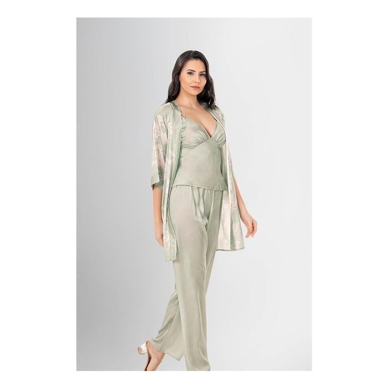 Loriva 3'lü Pijama Takımı Desenli 1953